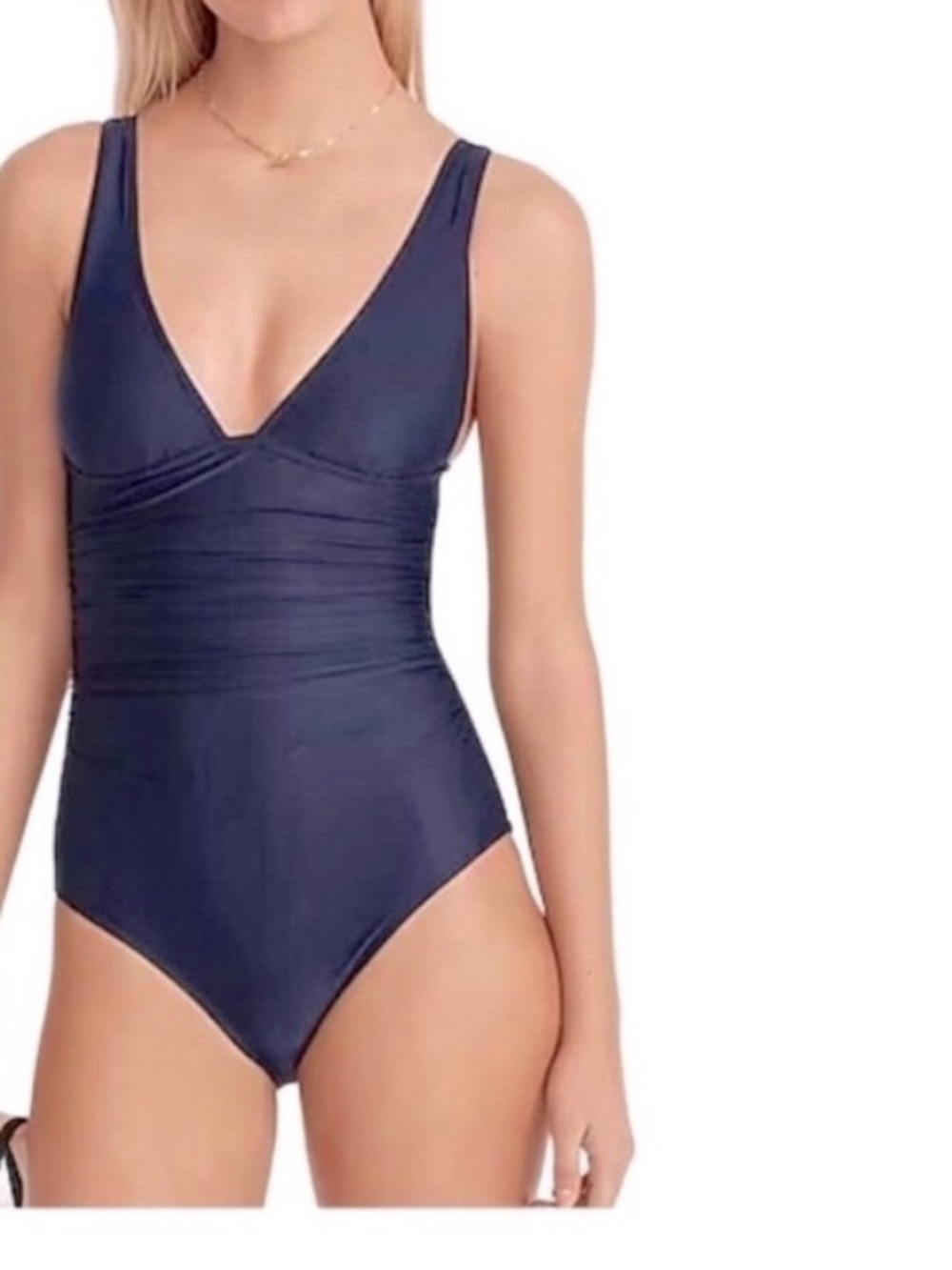 💙Jcrew 💙 NWOT Ruched femme one-piece swimsuit / 8 / NAVY. BRAND NEW!